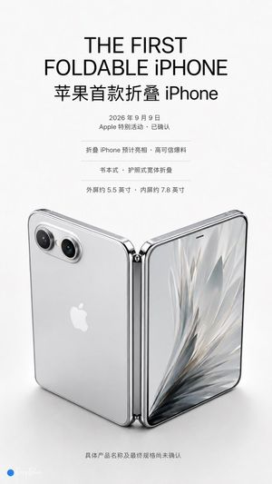 Apple Keynote Series Prediction Concept — 【iPhone 18 前瞻预测｜Apple Keynote Series】

【01｜首款折叠 iPhone】英文标题：THE FIRST FOLDABLE iPHONE；中文主标题：苹果首款折叠 iPhone；“2026 年 9 月 