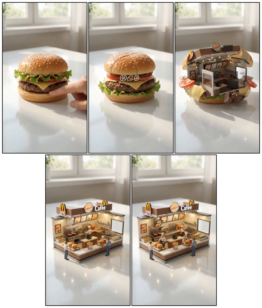 Cheeseburger to Mini Café Storyboard