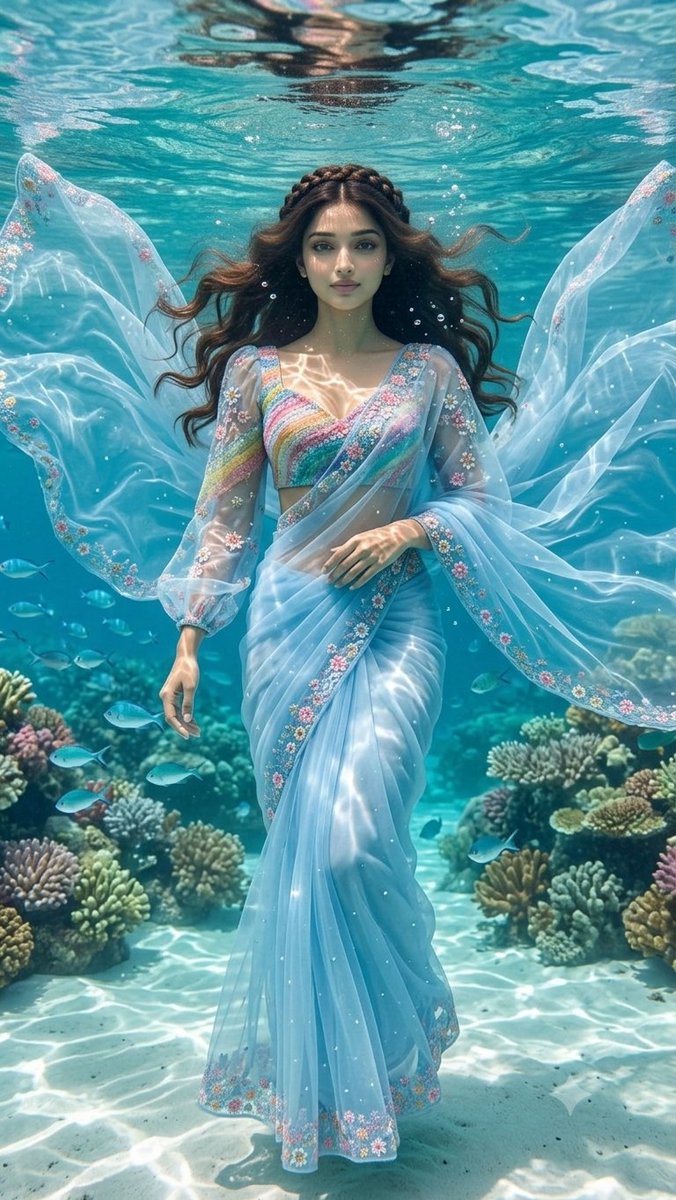 Underwater Fairytale Sari Portrait