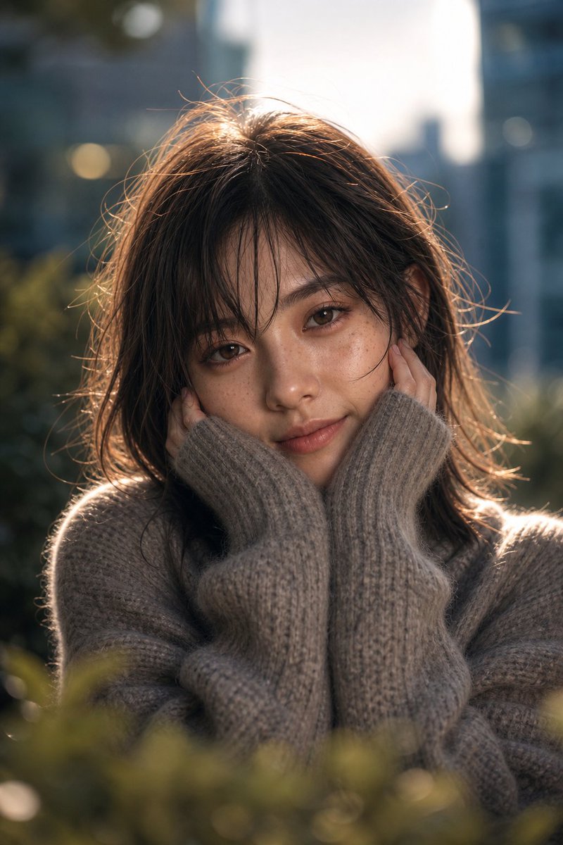 Winter Golden Hour Portrait