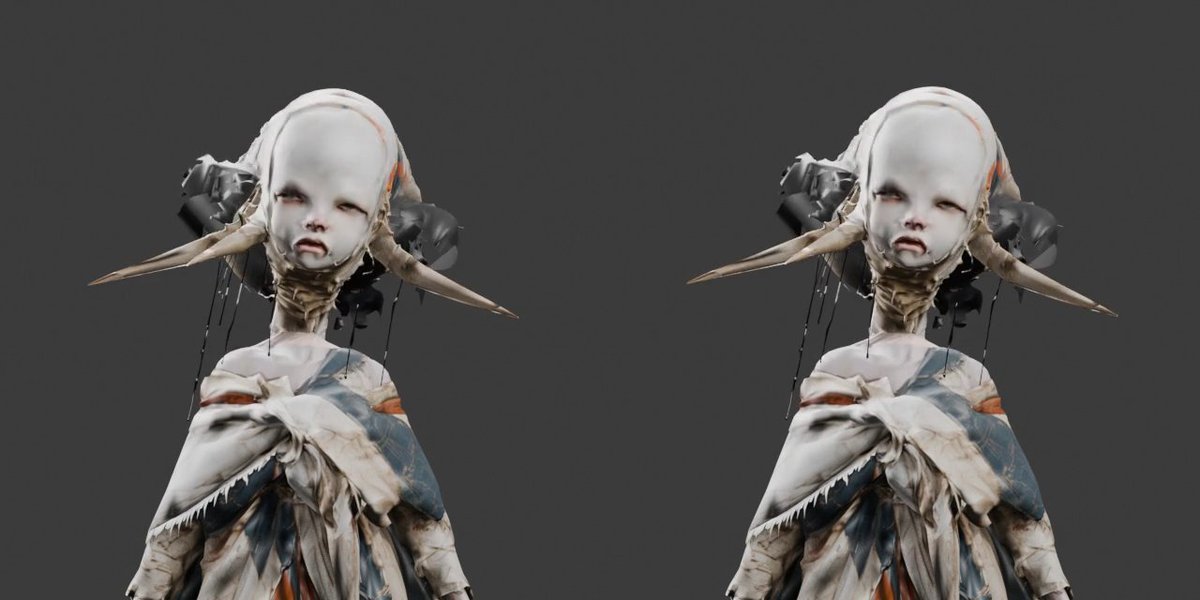 Side-by-Side 3D Character Bust Preview