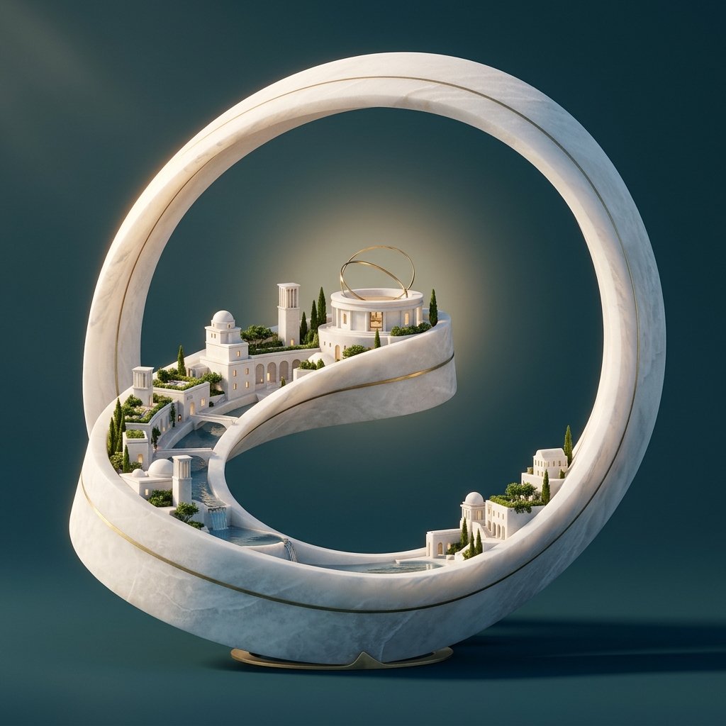 E-commerce Main Image - Alabaster Miniature City Sculpture - Image 2