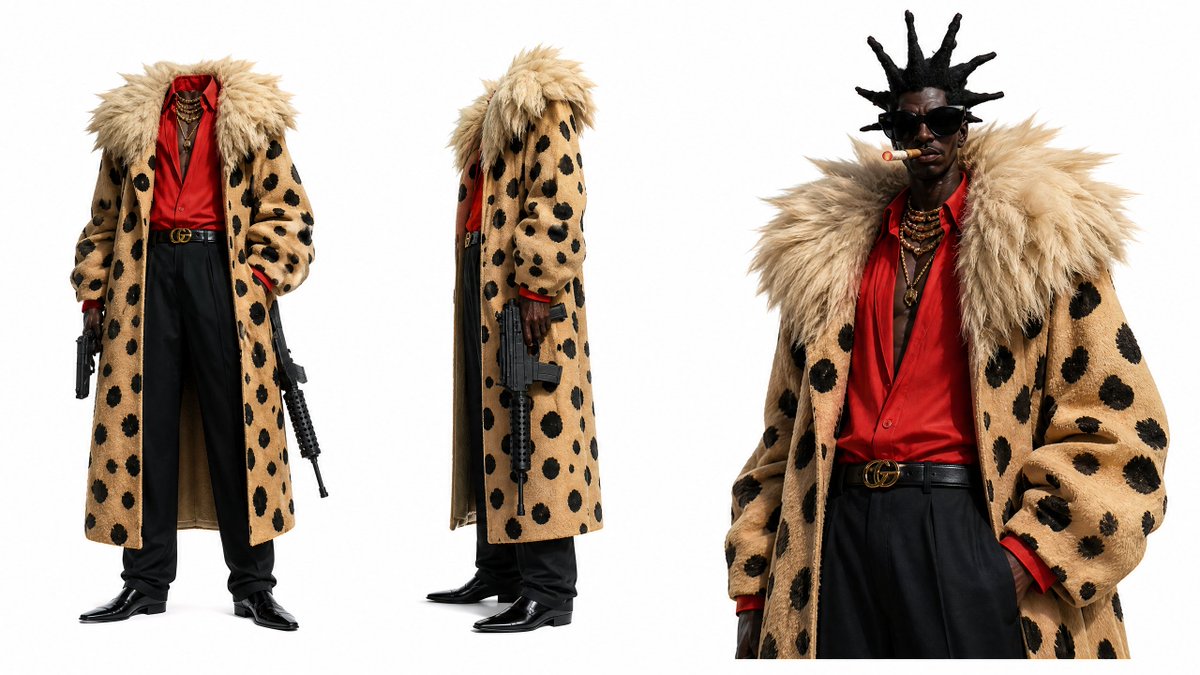 Photorealistic Fur Coat Character Sheet