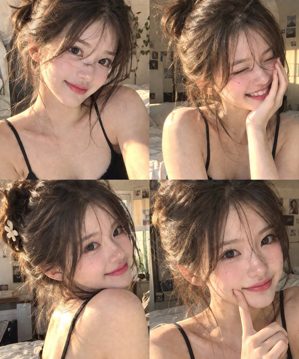 Korean Woman Portrait Collage