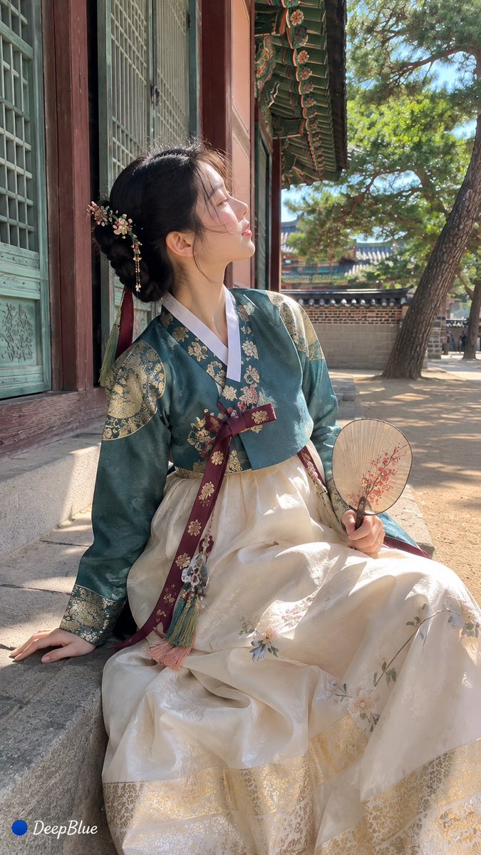 Traditional Korean Hanbok Portrait