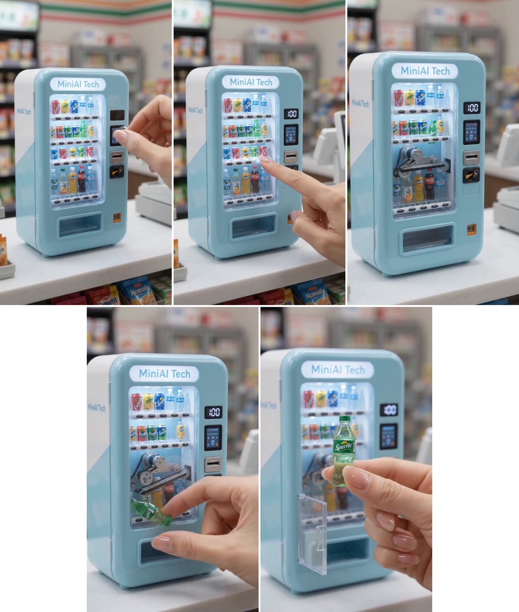 MiniAI Tech Vending Machine Collage