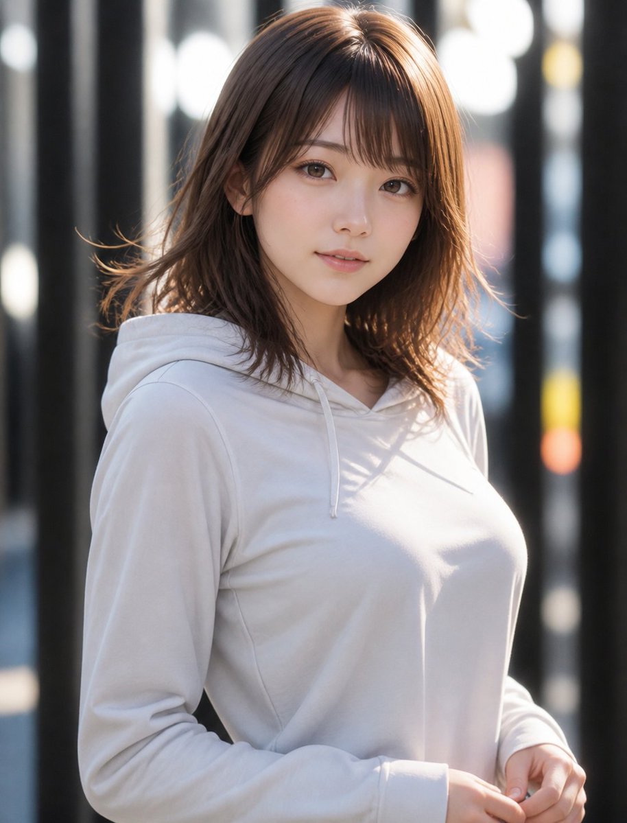 Natural Hoodie Street Portrait
