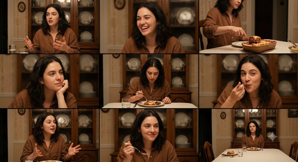 Comic / Storyboard - Family Dinner Cinematic Contact Sheet - Image 1