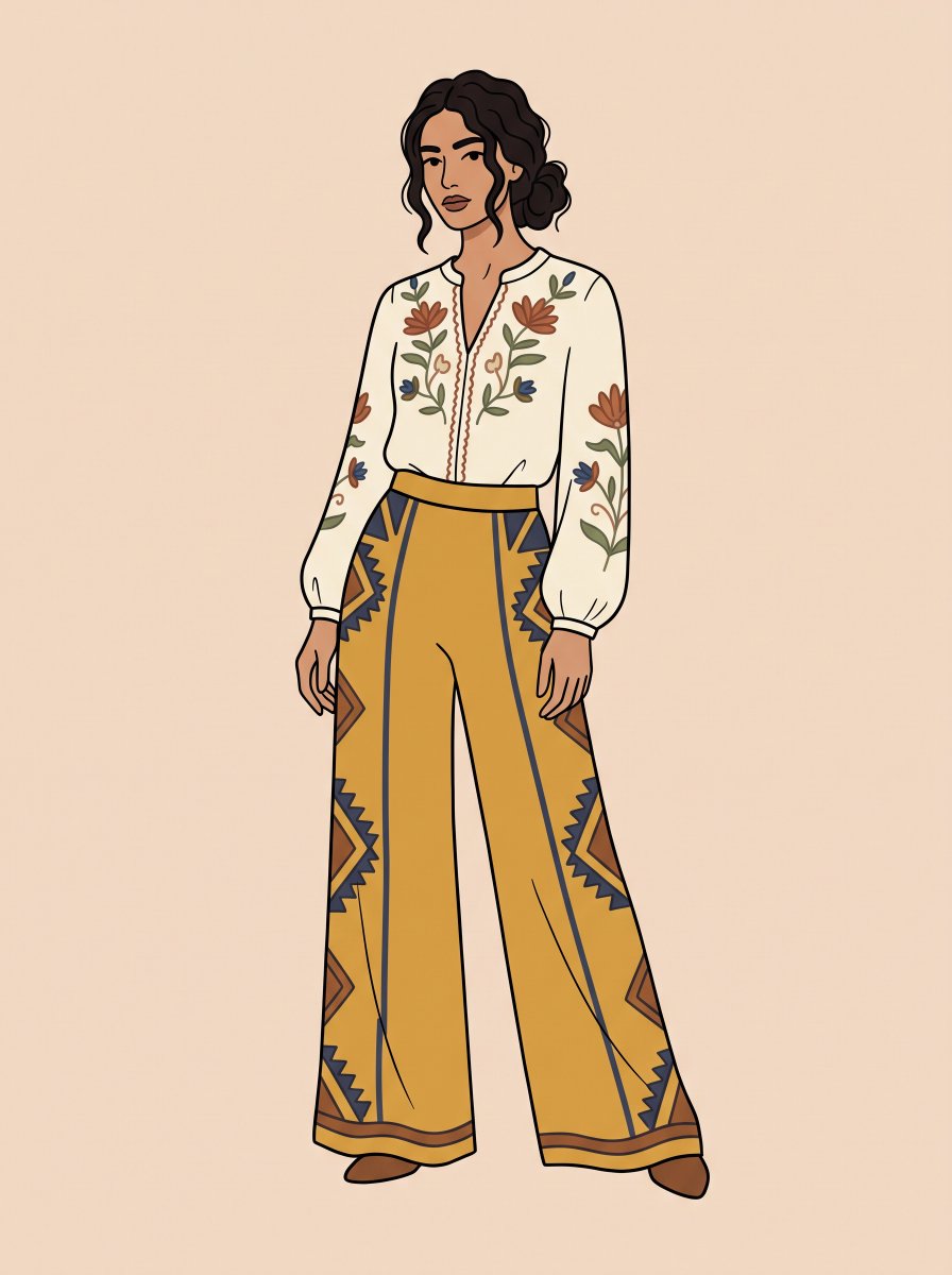 2D Flat Vector Fashion Illustration 2