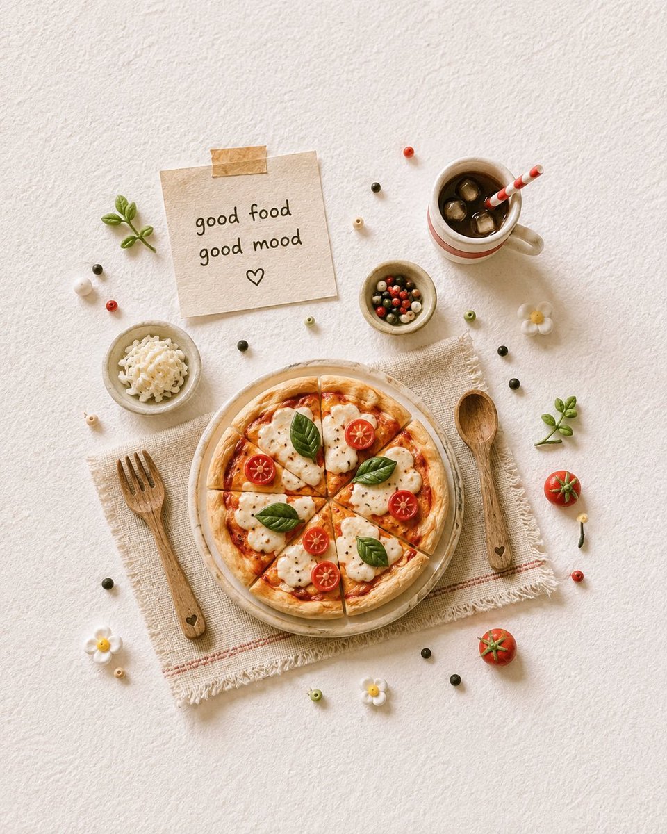 Miniature Handcrafted Food Scene