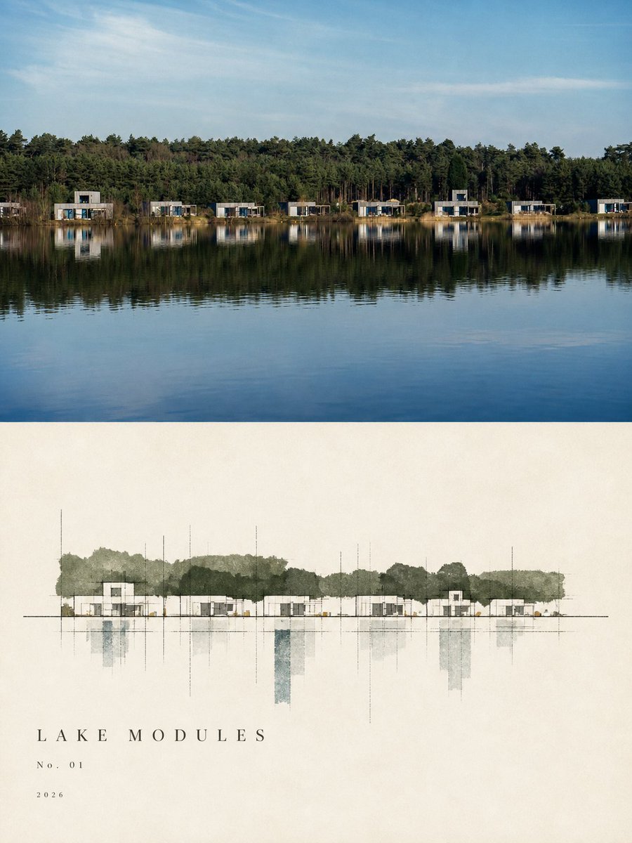 Dual-Style Lakeside Terrain Poster
