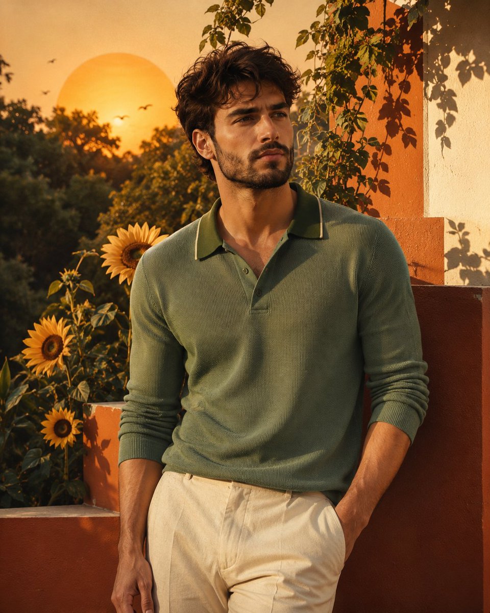 Vintage Mediterranean Fashion Portrait