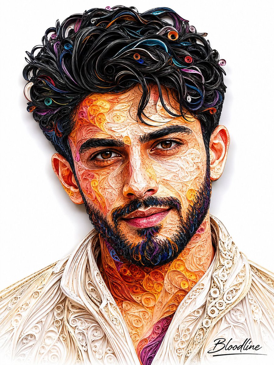 3D Quilling Paper Art Portrait