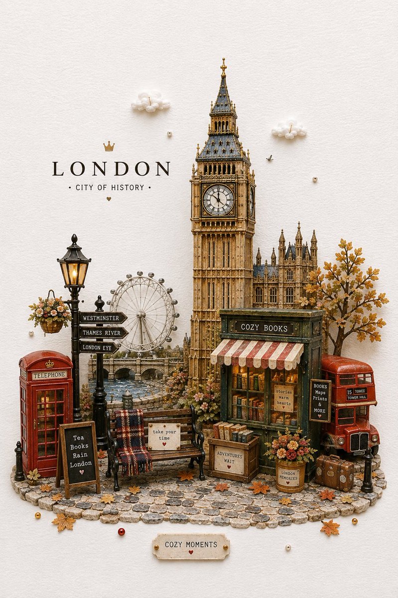 Whimsical Handcrafted Miniature Diorama