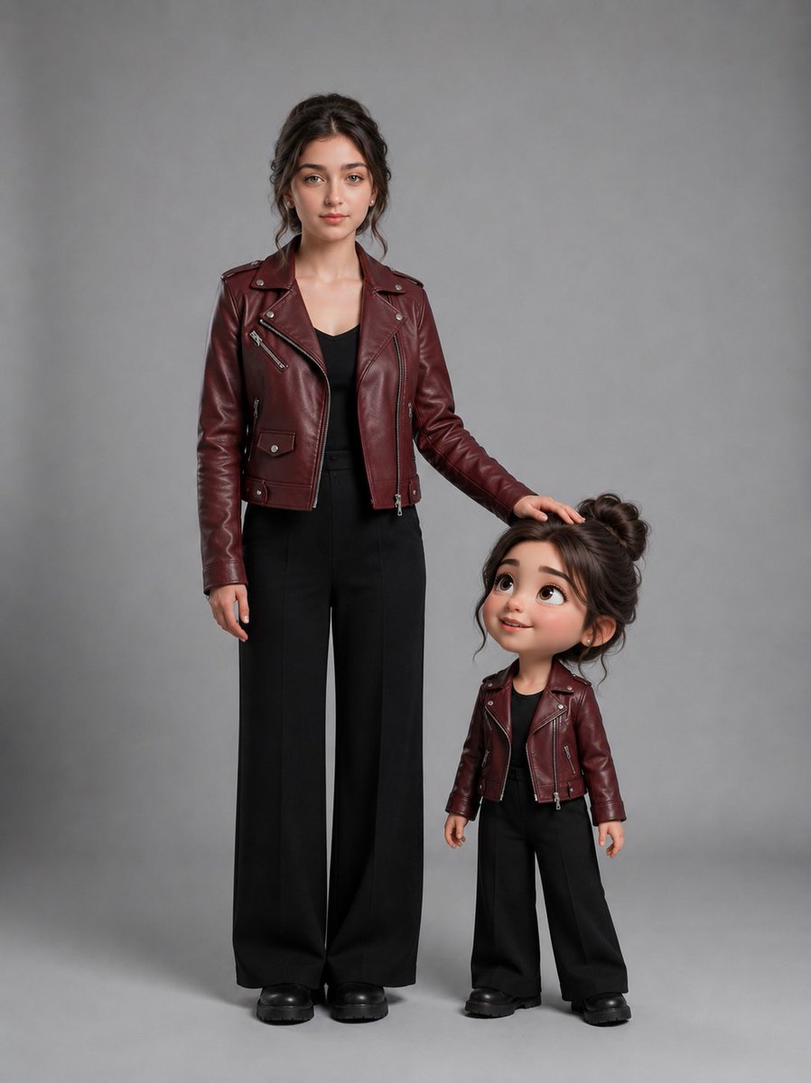 Woman With Matching Chibi Portrait