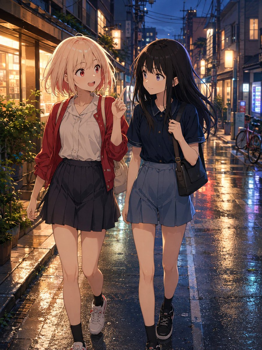 Rainy Evening Anime Friends