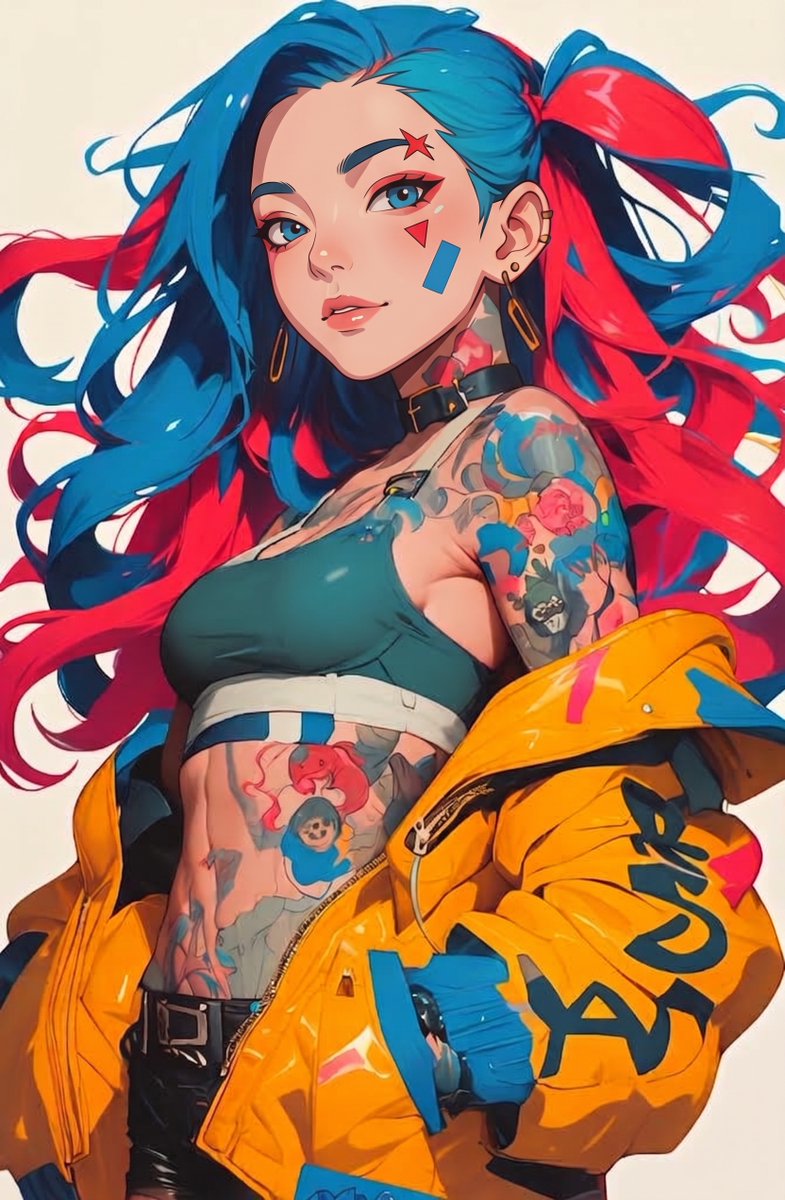 Comic / Storyboard - Punk Style Split-Dye Anime Woman - Image 1