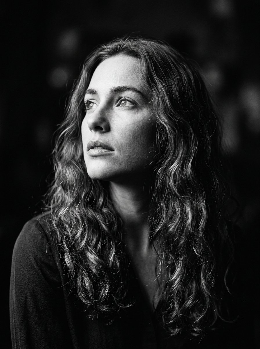 Profile / Avatar - Black and White Chiaroscuro Portrait - Image 1