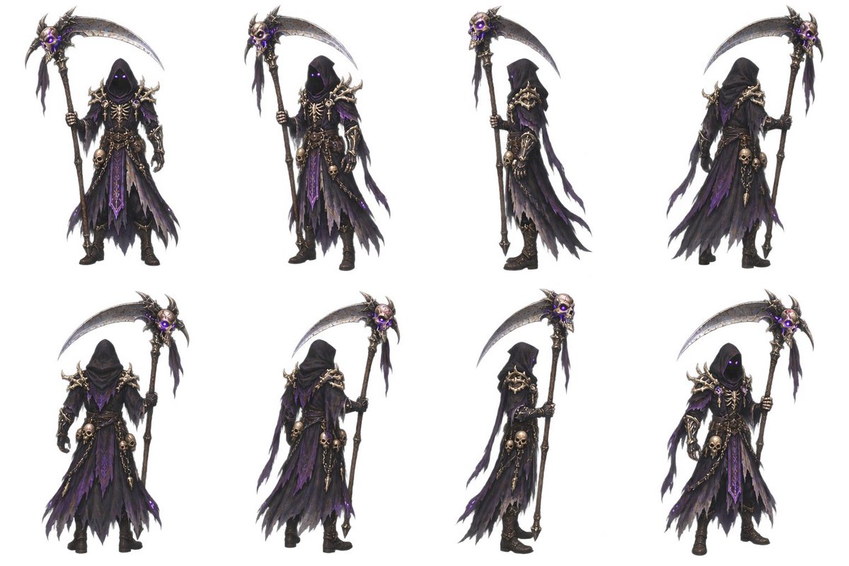 2D Necromancer Game Asset Sprite