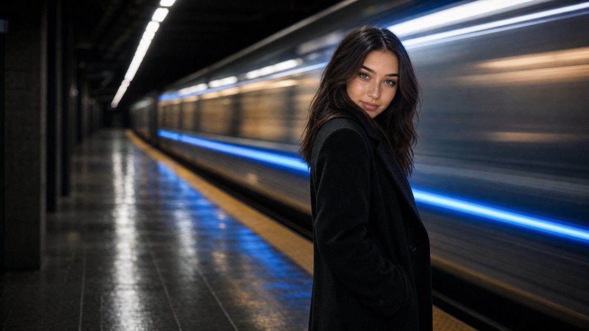 Cinematic Subway Editorial Portrait