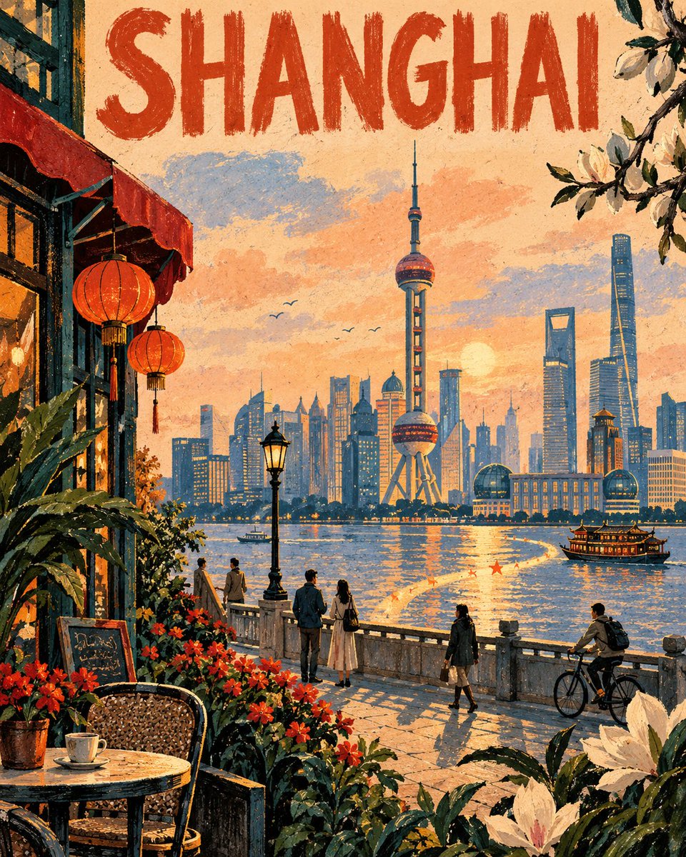 Geometric City Memory Poster