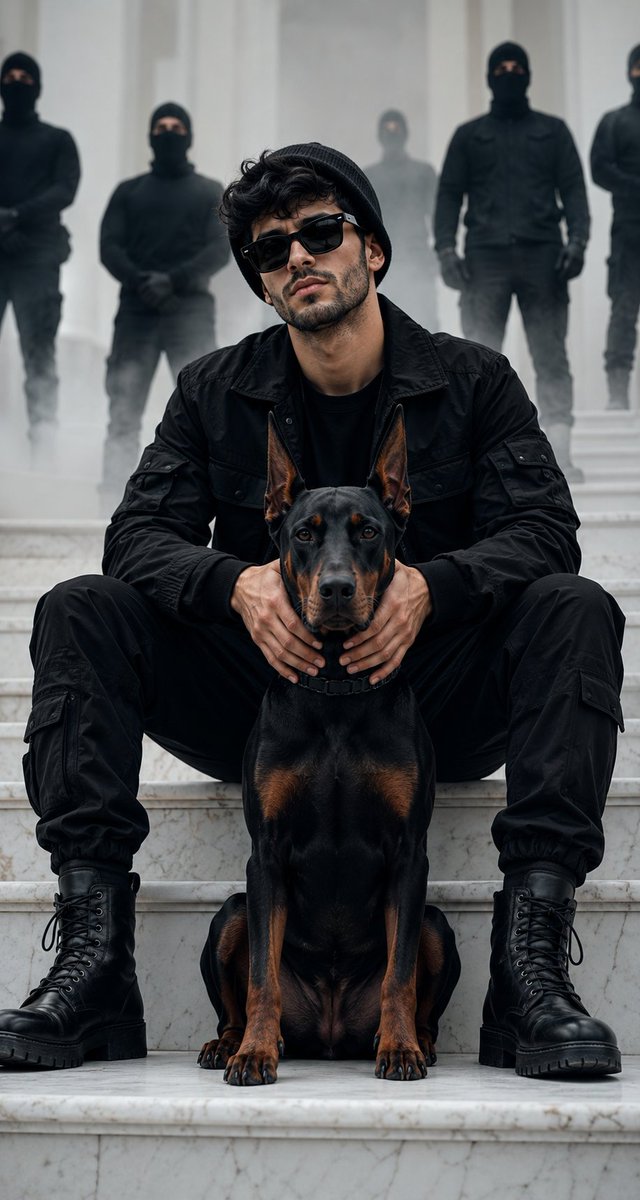 Luxury Streetwear Doberman Portrait