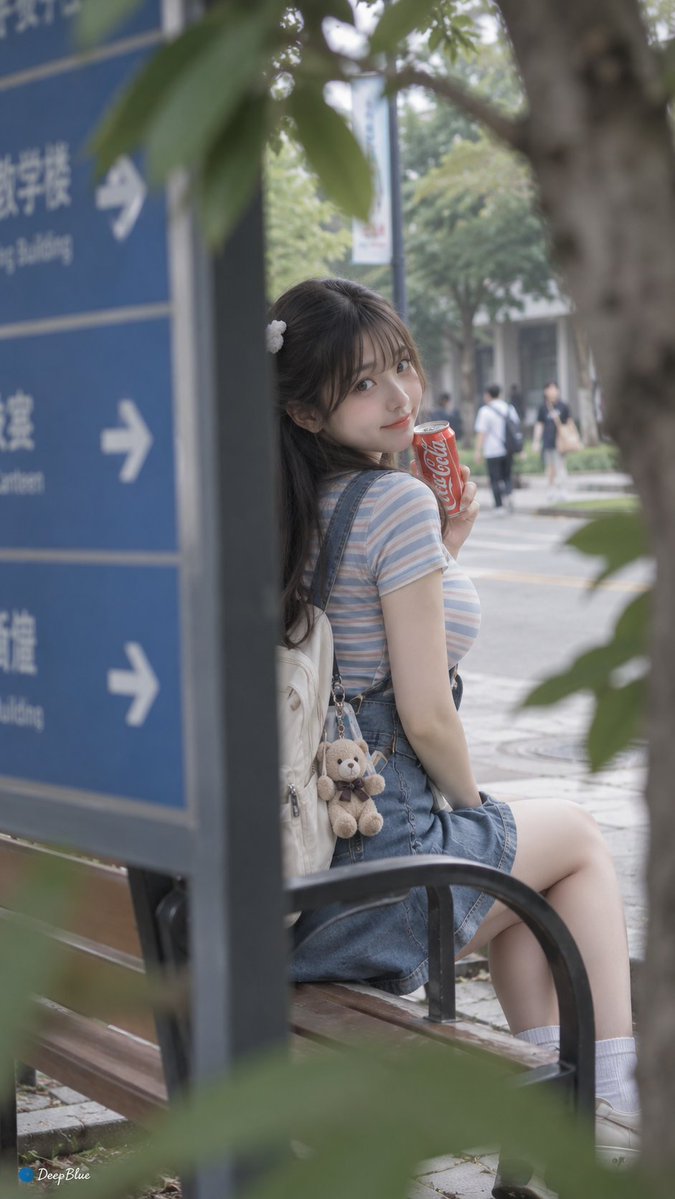 Casual Japanese Campus Snapshot