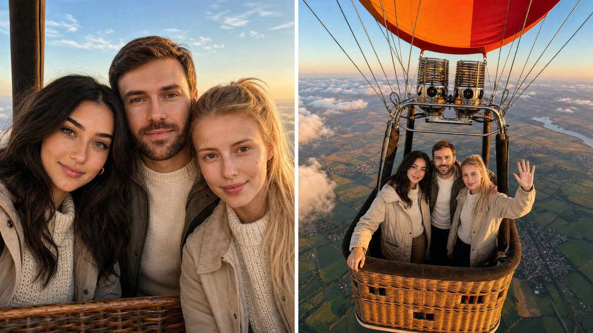 Hot Air Balloon Journey Split Panel