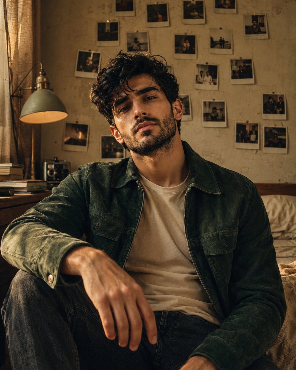 Vintage Bedroom Cinematic Portrait