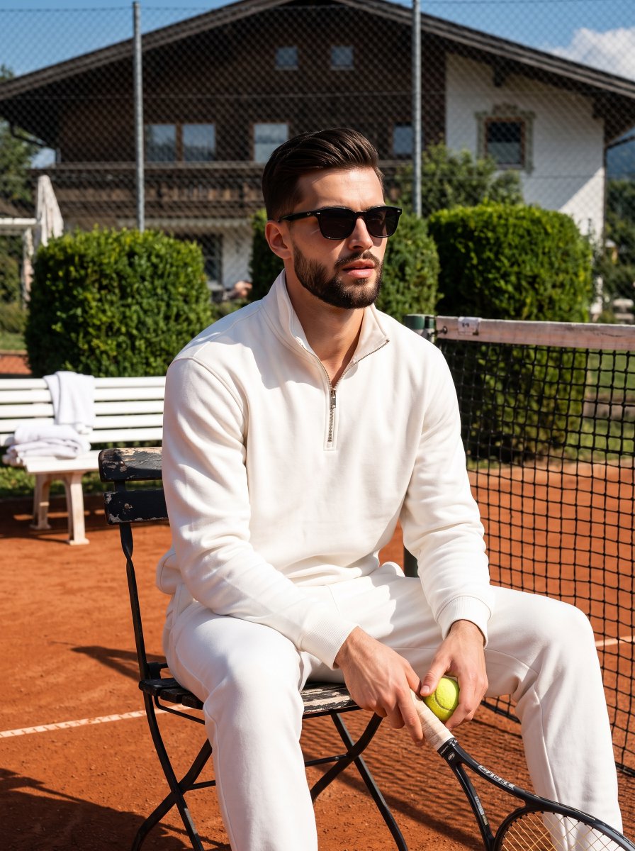 Profile / Avatar - Athletic Man Tennis Court Editorial - Image 1