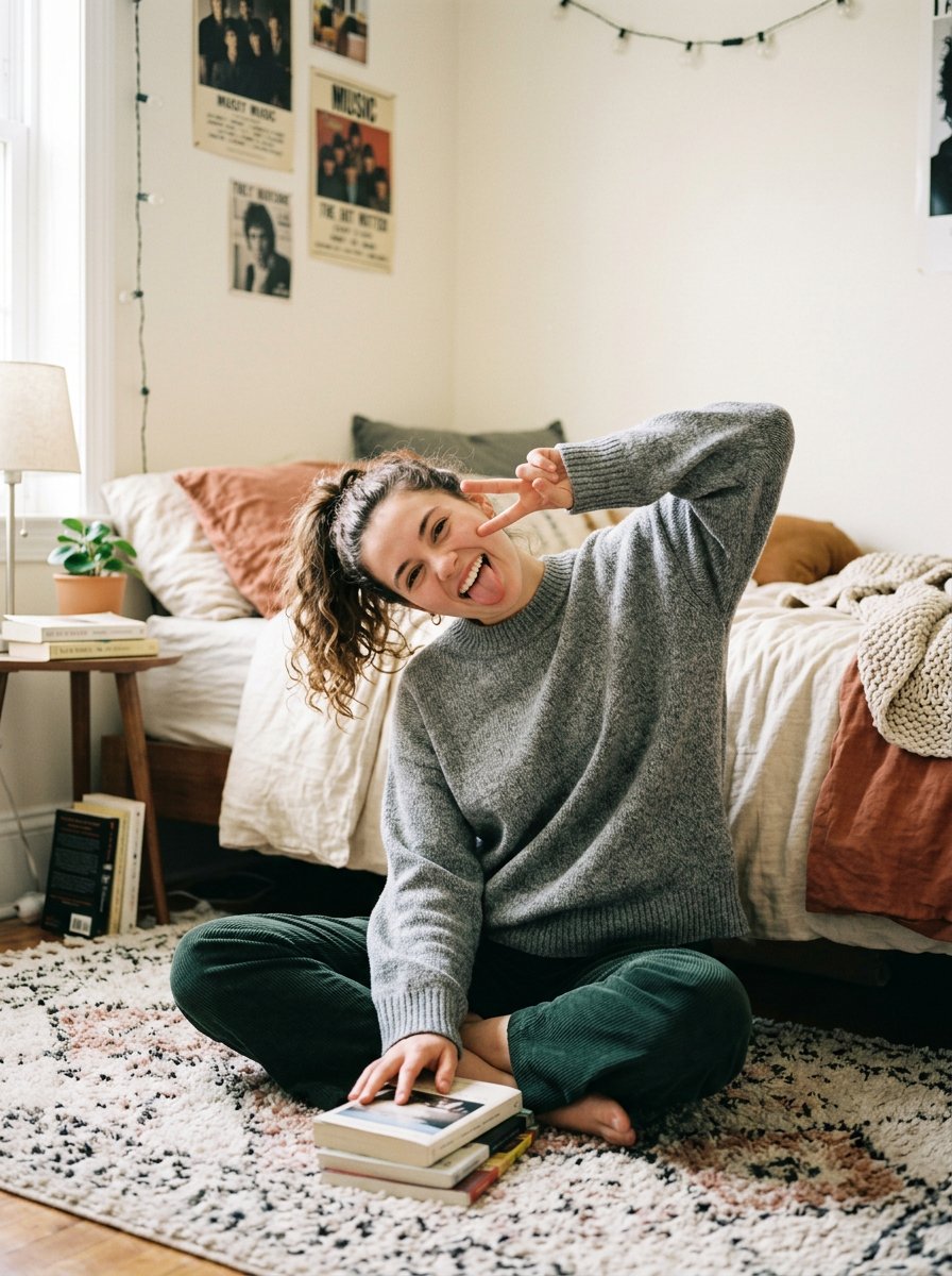 Profile / Avatar - Playful Bedroom Lifestyle Photography - Image 1