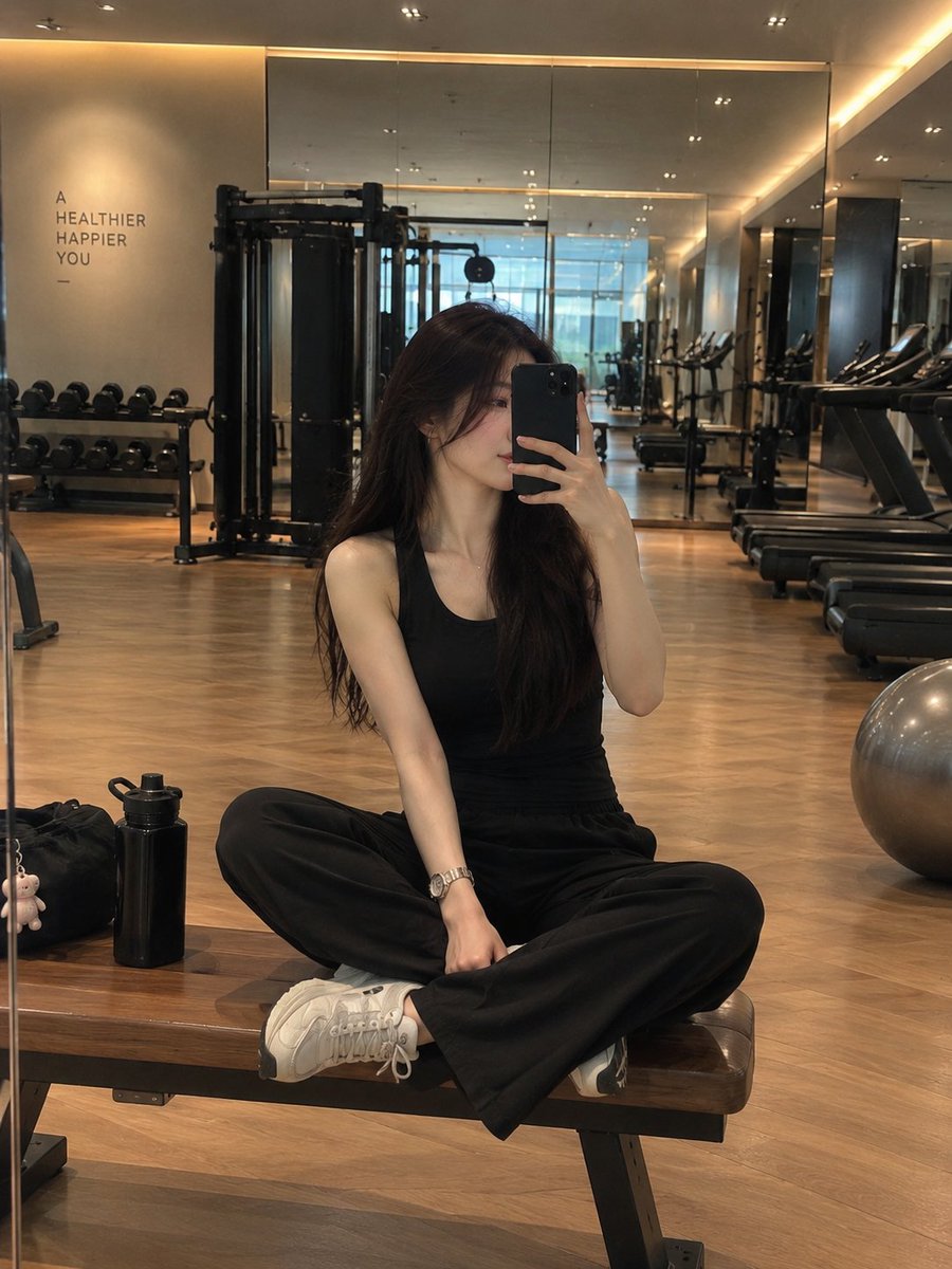 Luxury Gym Mirror Selfie Portrait