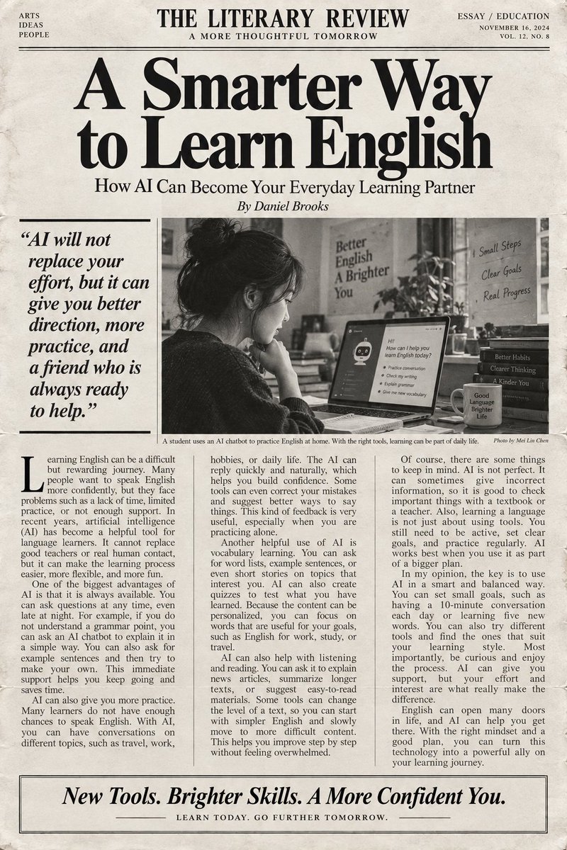 Infographic / Edu Visual - English Editorial Newspaper Layout - Image 2