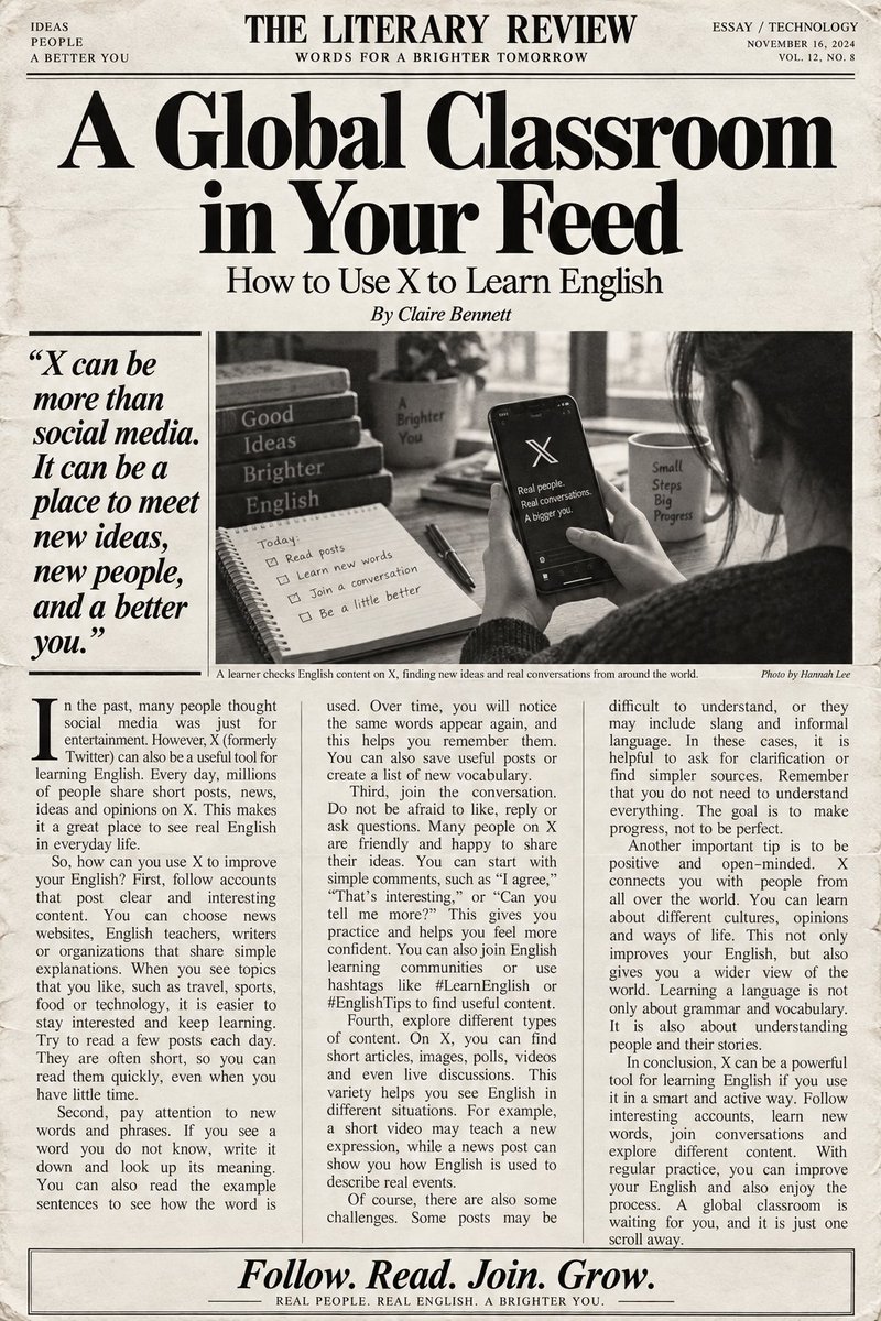 Infographic / Edu Visual - English Editorial Newspaper Layout - Image 3