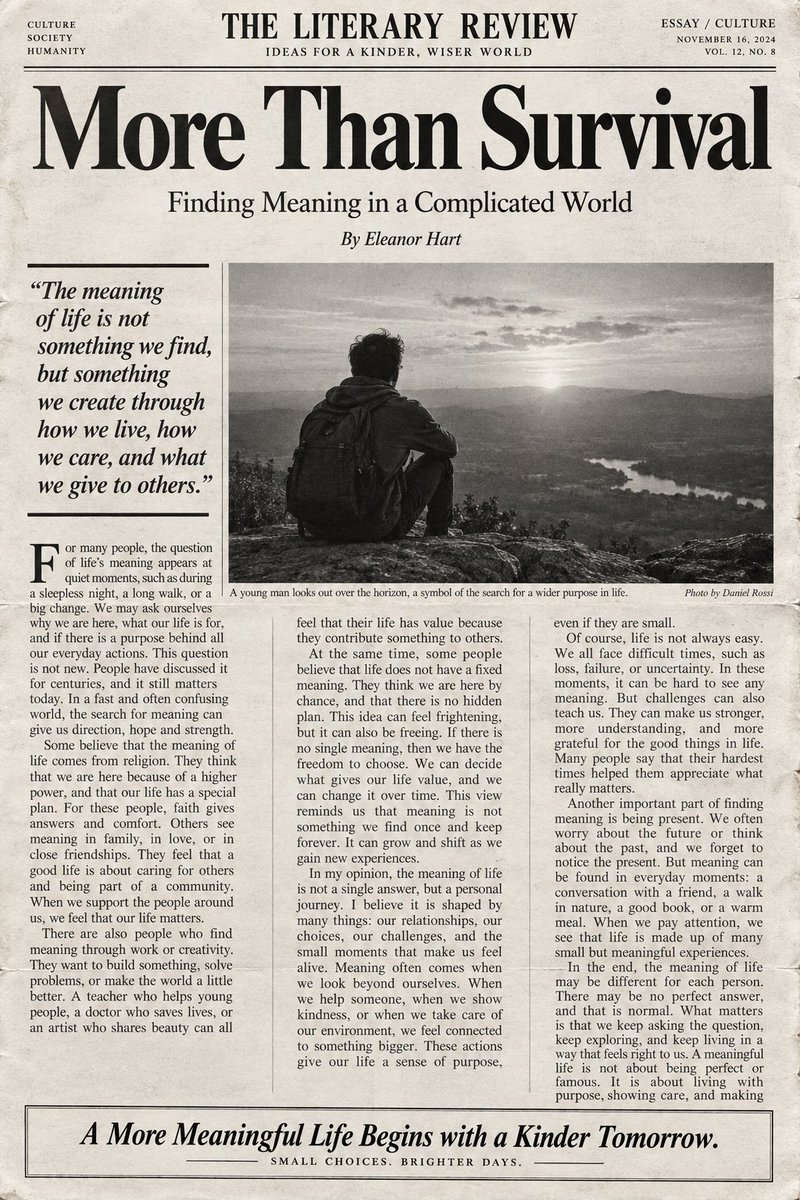 English Editorial Newspaper Layout