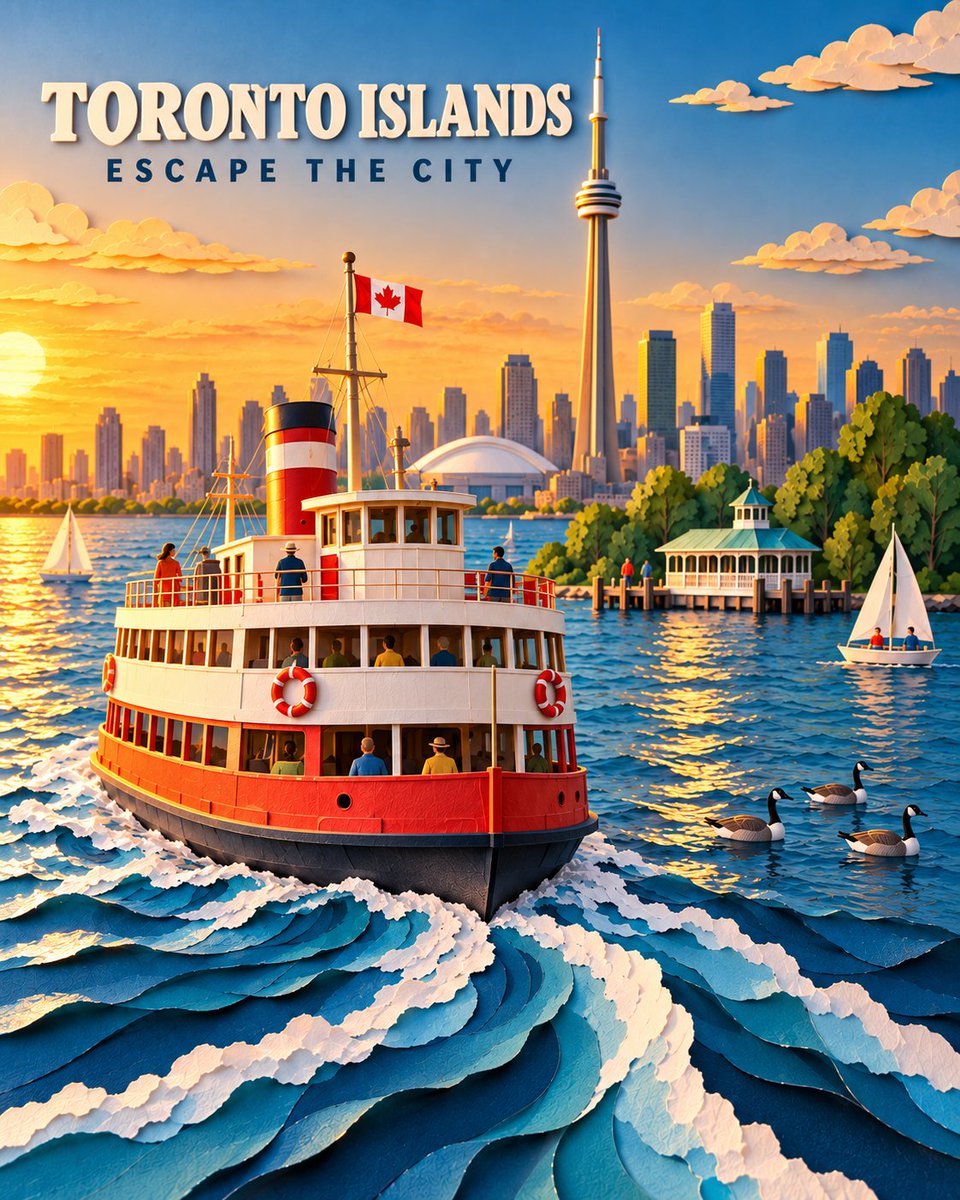 Handcrafted Paper Art Travel Poster