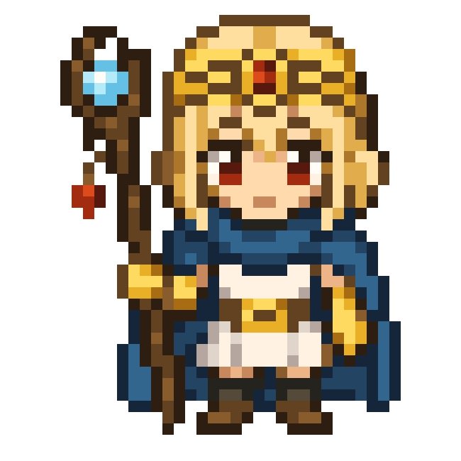 Chibi Fantasy Mage Pixel Sprite