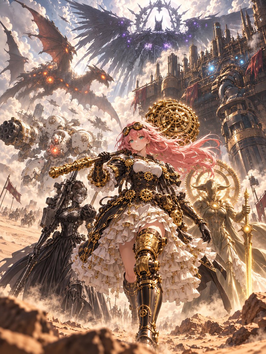Steampunk Card Motif Ensemble