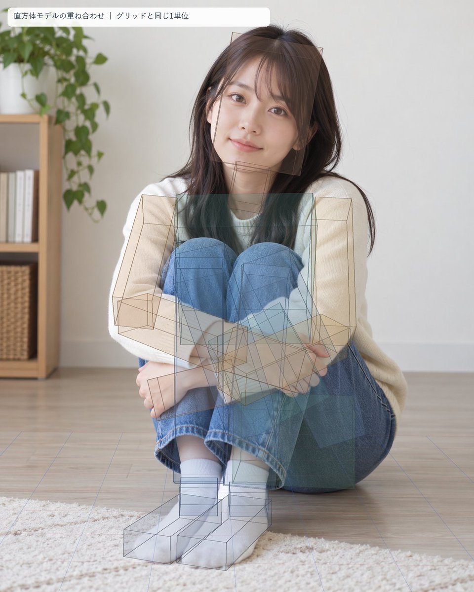 Seated Portrait Pose Estimation Overlay