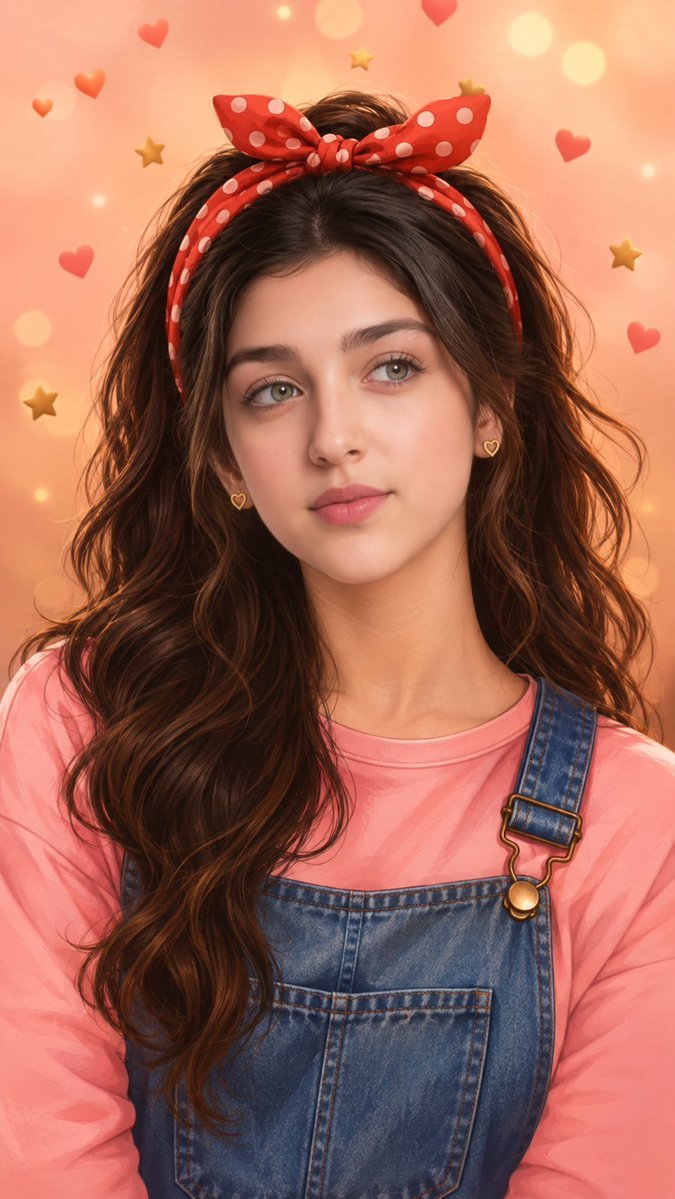 Dreamy Polka-Dot Bow Portrait