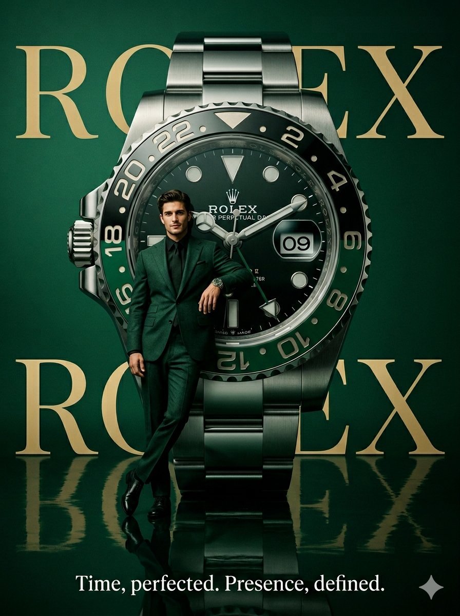 Product Marketing - Surrealist Rolex Brand Poster - Image 1