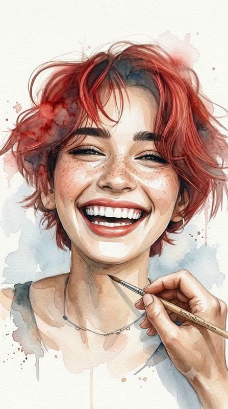 Detailed Watercolor Portrait Illustration 4