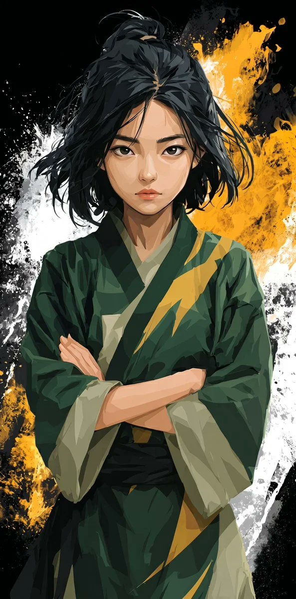 Comic / Storyboard - Stylized Martial Arts Anime Girl - Image 1
