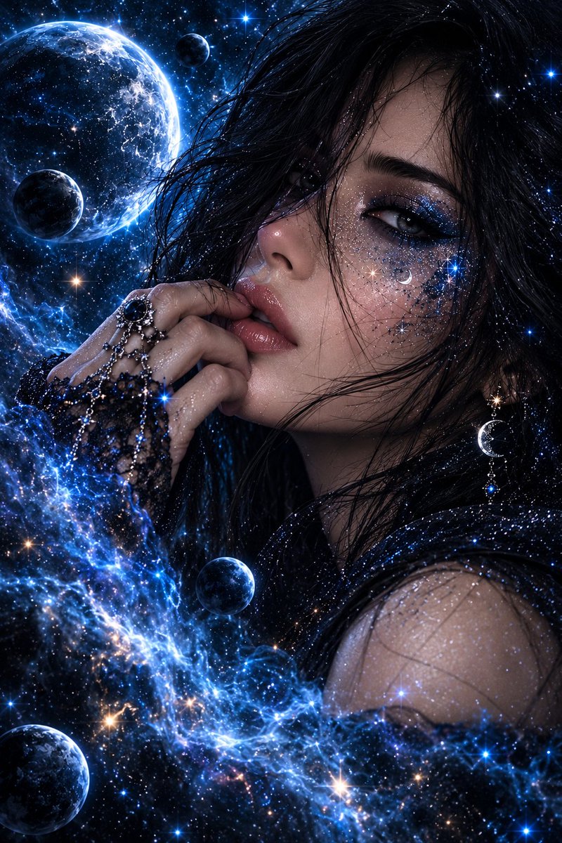 Game Asset - Cosmic Galaxy Dual Portrait Template - Image 1