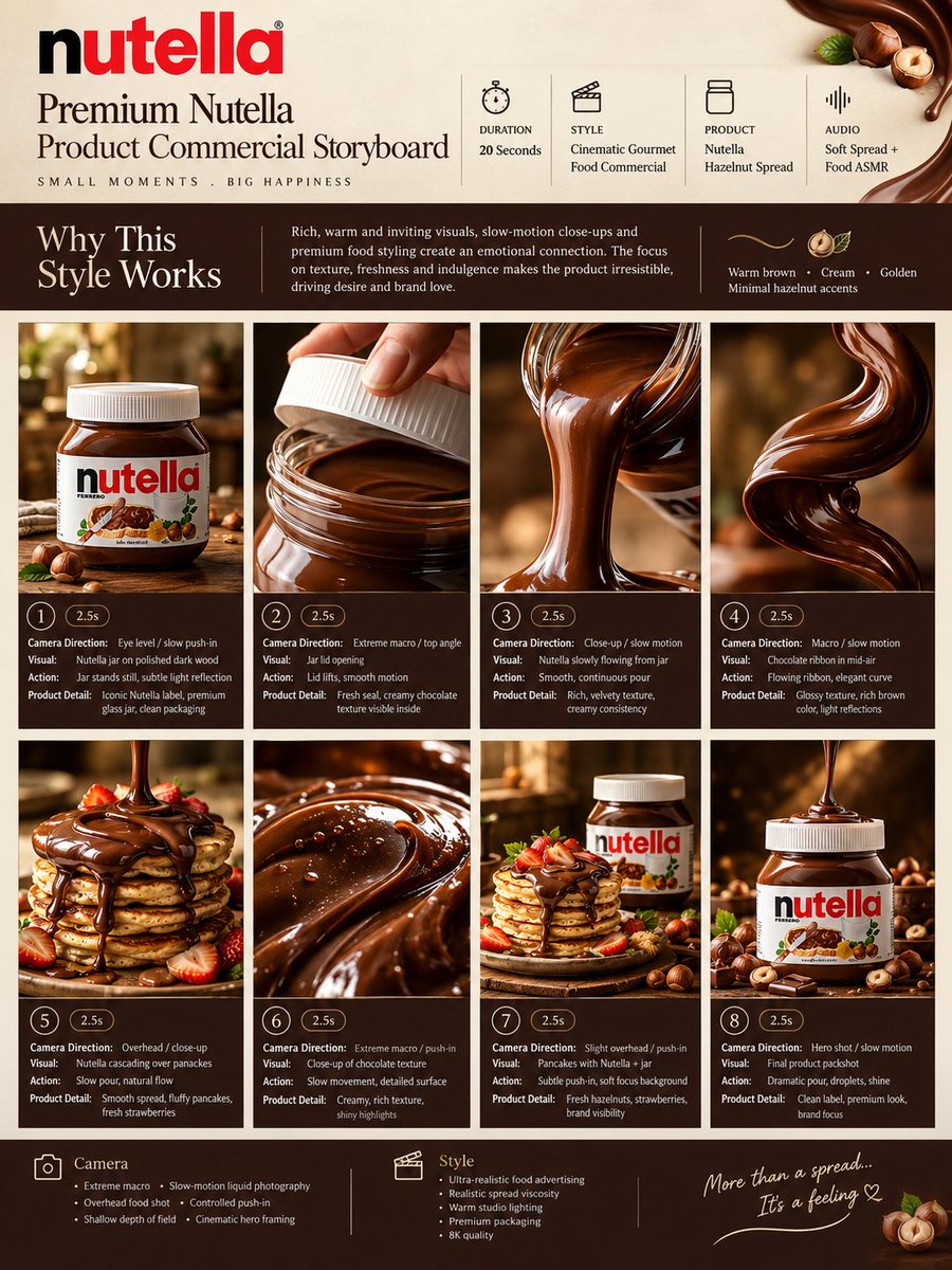 Comic / Storyboard - Gourmet Product Commercial Storyboard Template - Image 1