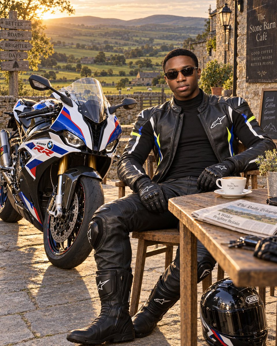 Social Media Post - Motorcycle Lifestyle Golden Hour - Image 1
