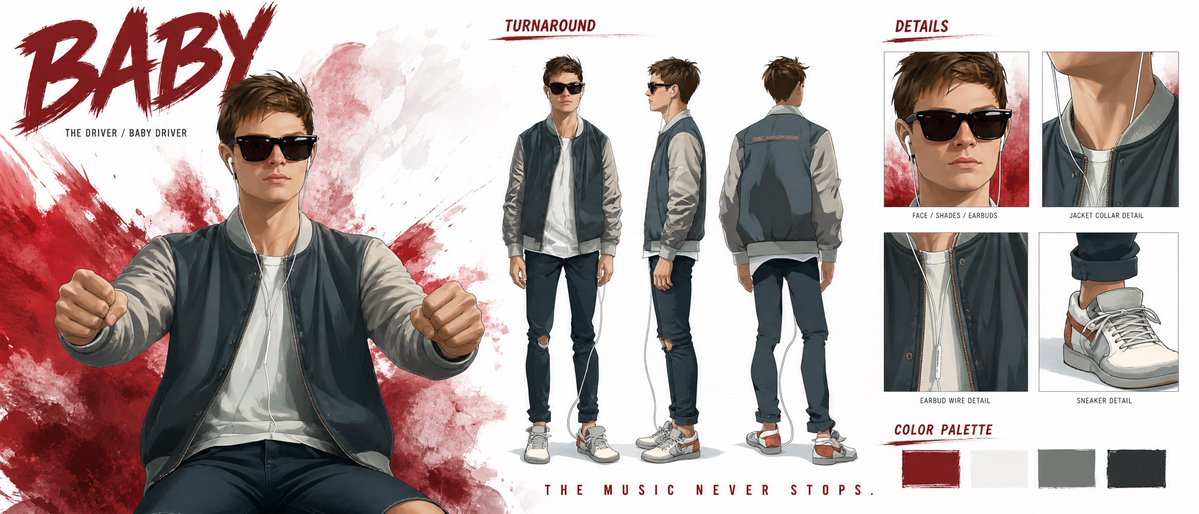 Comic / Storyboard - Cinematic Character Profile Bible Sheet - Image 1