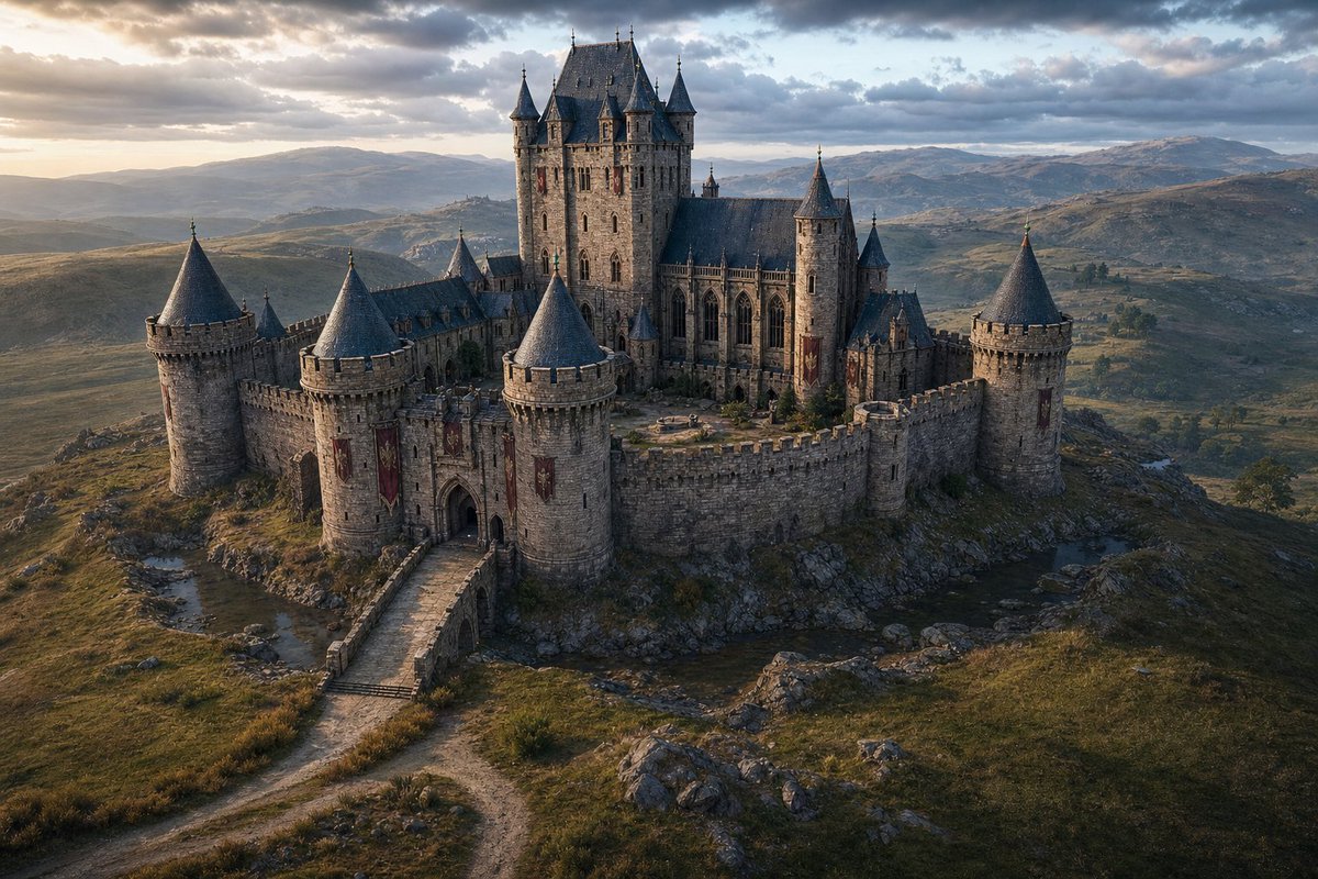 Game Asset - Cinematic Medieval Hilltop Castle - Image 1