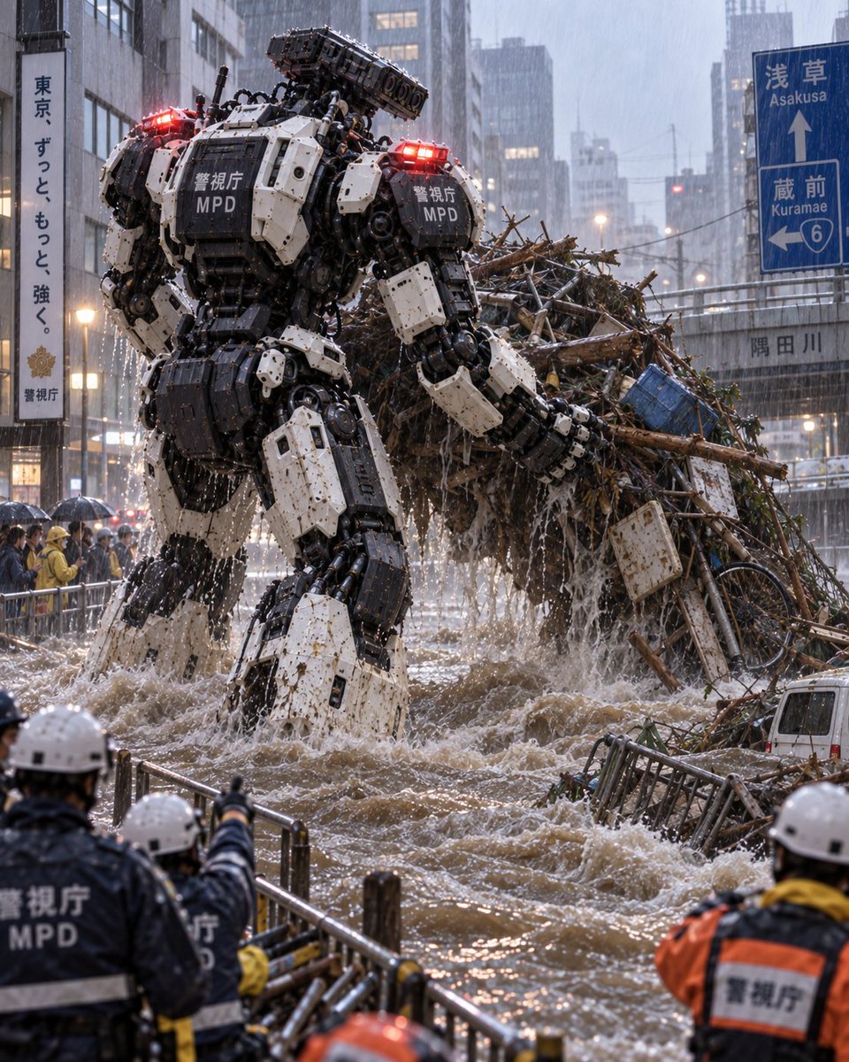 Game Asset - Tokyo Police Flood Rescue Mech - Image 1