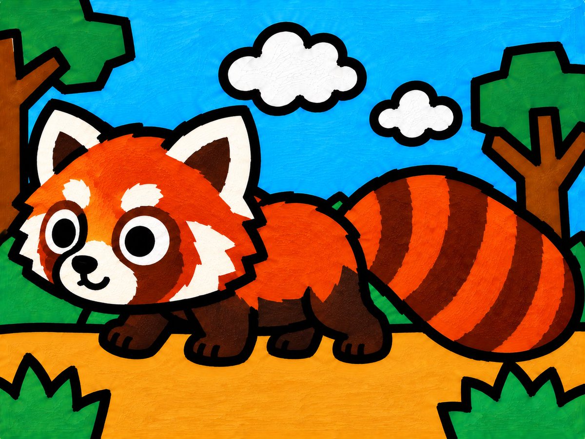 Comic / Storyboard - Cartoon Red Panda Forest Illustration - Image 1